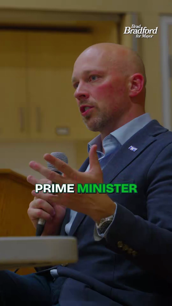 Still from Brad Bradford's 20 July 2026 post, a 79-second video about Mayor Olivia Chow's letter to Prime Minister Mark Carney.
